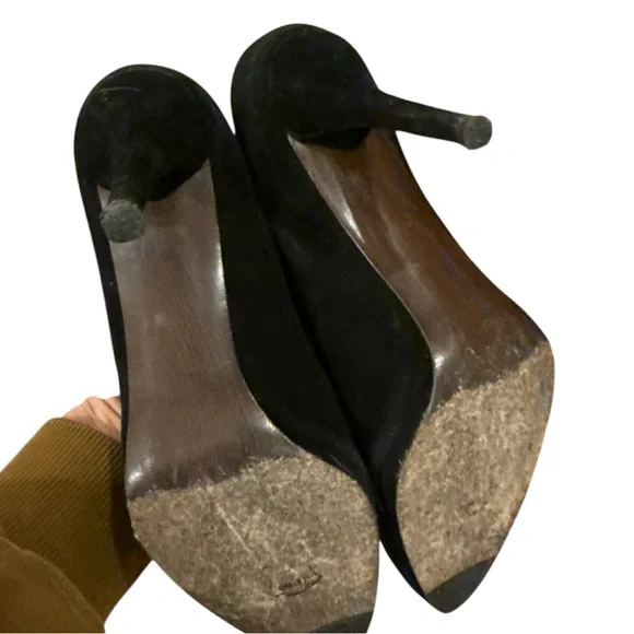 Stuart Weitzman womens Classic Black Heels Pumps Size 8.5 work shoes power shoe - Picture 7 of 10